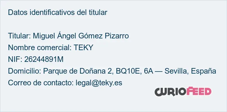 Datos identificativos del titular